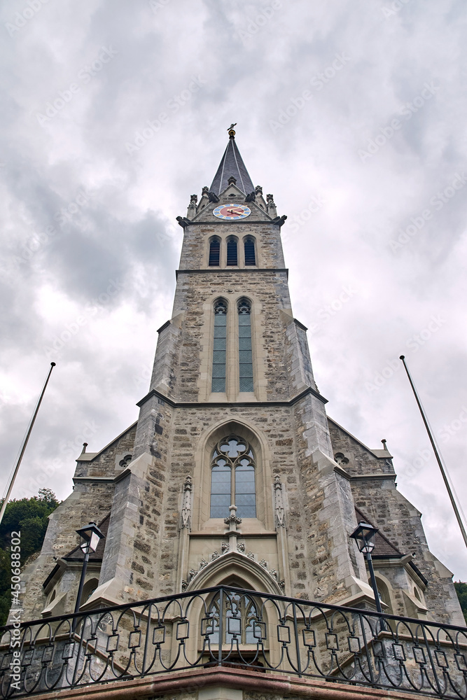 Vaduz Cathedral or Cathedral of St. Florin in Vaduz, Liechtenstein
