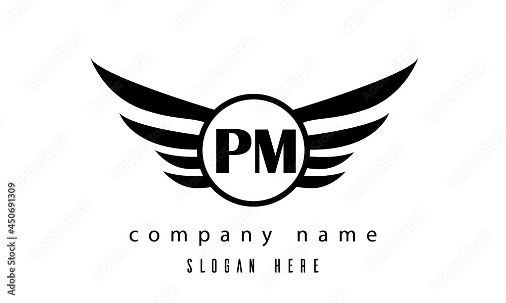 PM wings latter logo PM wings latter logo