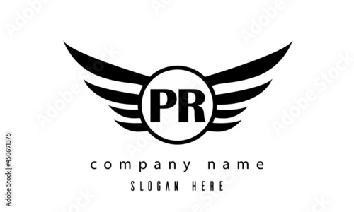 PR wings latter logo