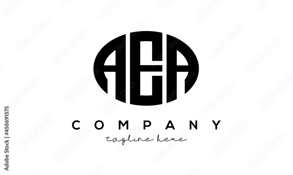 AEA three Letters creative circle logo design