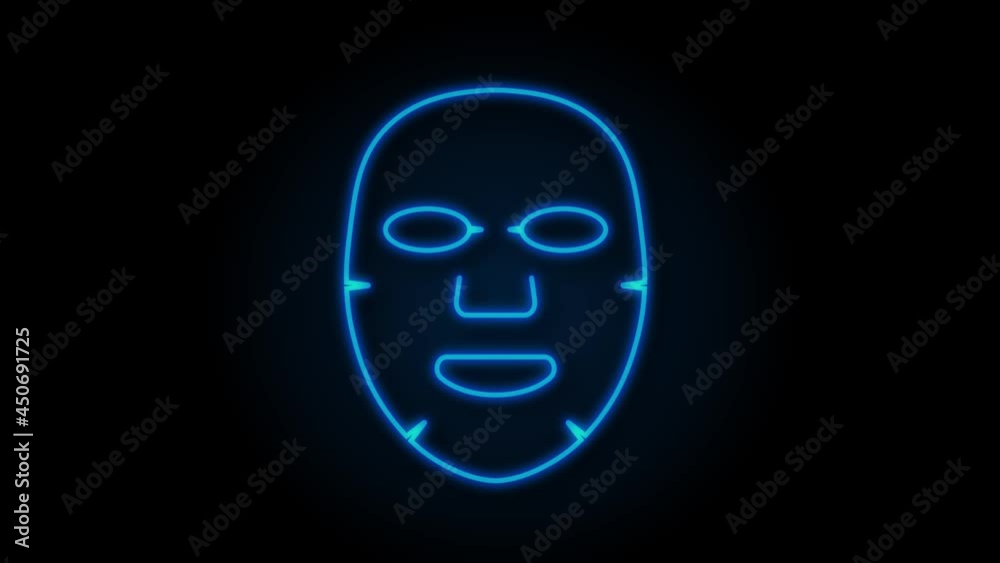 Facial mask flat icon. Medicine, cosmetology and health care. Motion graphics. Facial mask flat icon. Medicine, cosmetology and health care. Motion graphics.