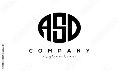 ASD three Letters creative circle logo design