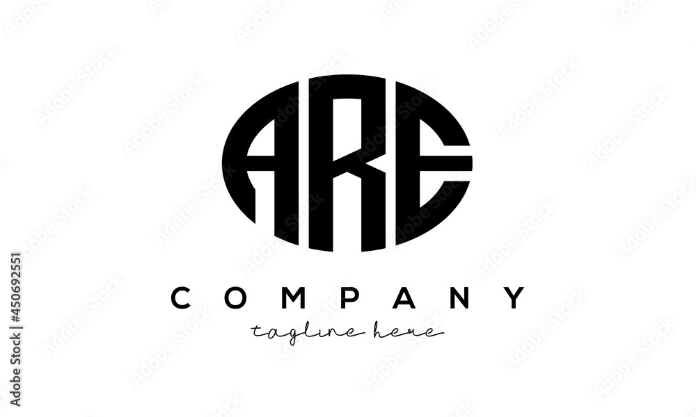 ARE three Letters creative circle logo design