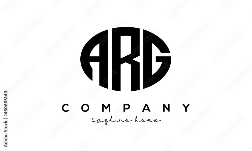 ARG three Letters creative circle logo design