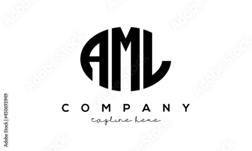 AML three Letters creative circle logo design