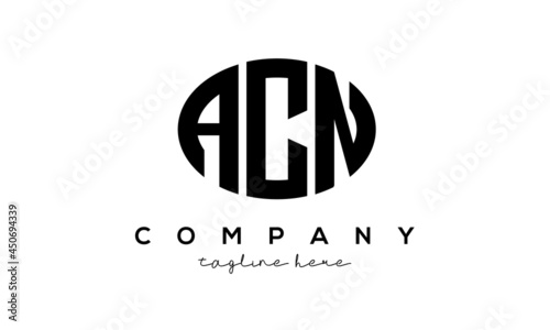 ACN three Letters creative circle logo design photo