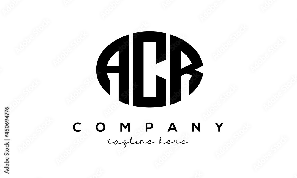 ACR three Letters creative circle logo design