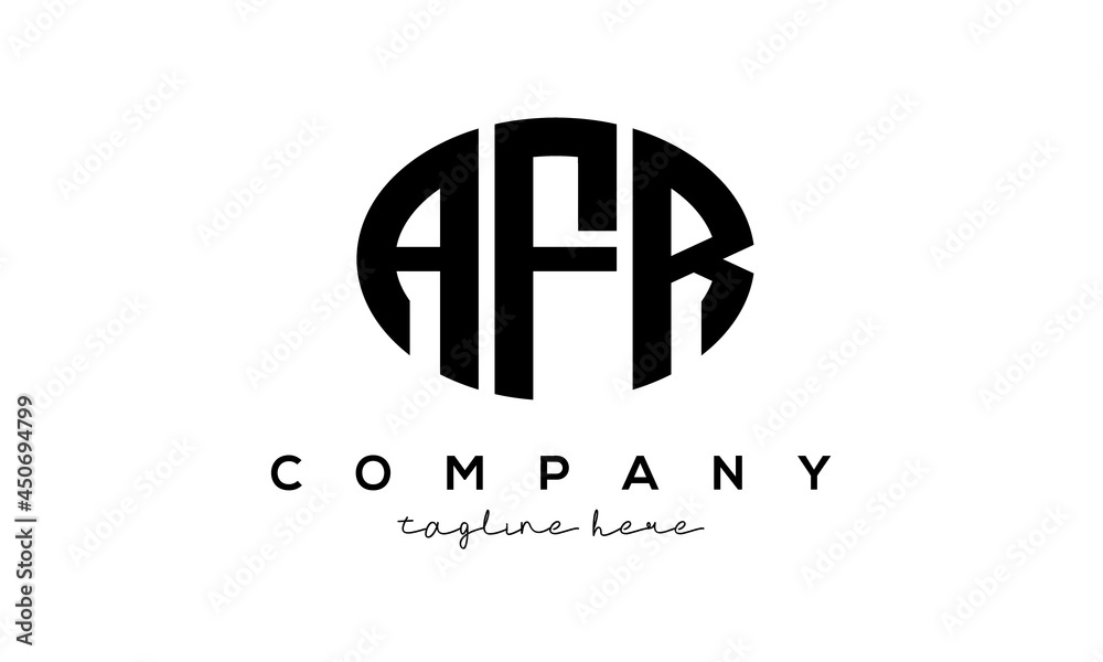 AFR three Letters creative circle logo design