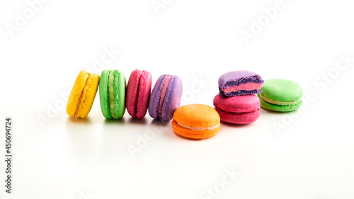 Biscoitos Macarons de varias cores e sabores