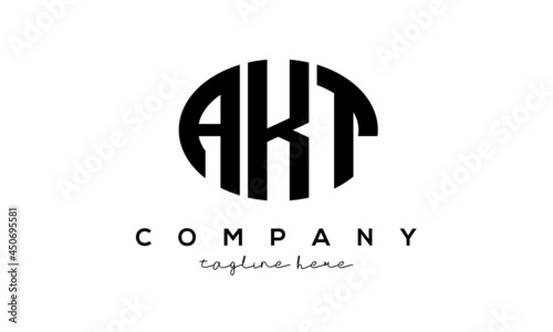 AKT three Letters creative circle logo design