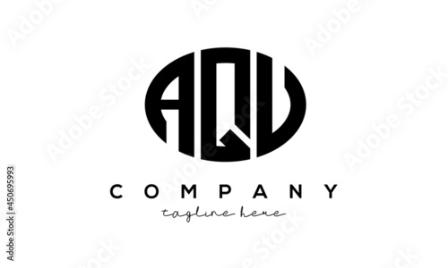 AQV three Letters creative circle logo design