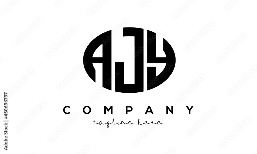 AJY three Letters creative circle logo design