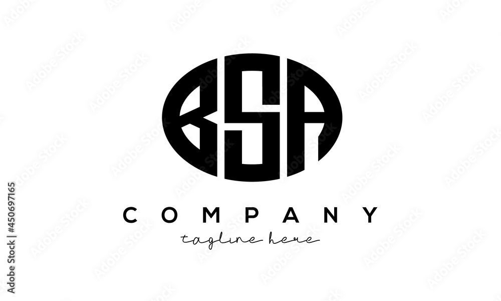 BSA three Letters creative circle logo design