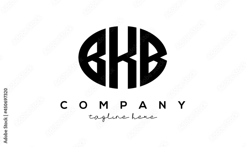 BKB three Letters creative circle logo design