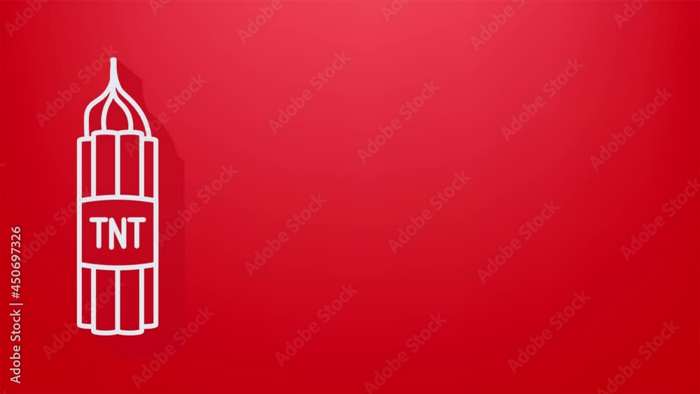 Red dynamite pack with electric time bomb, TNT. Motion graphics. Red dynamite pack with electric time bomb, TNT. Motion graphics.