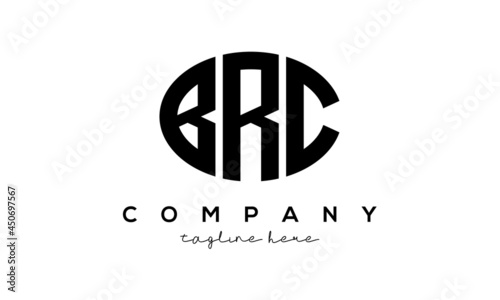 BRC three Letters creative circle logo design