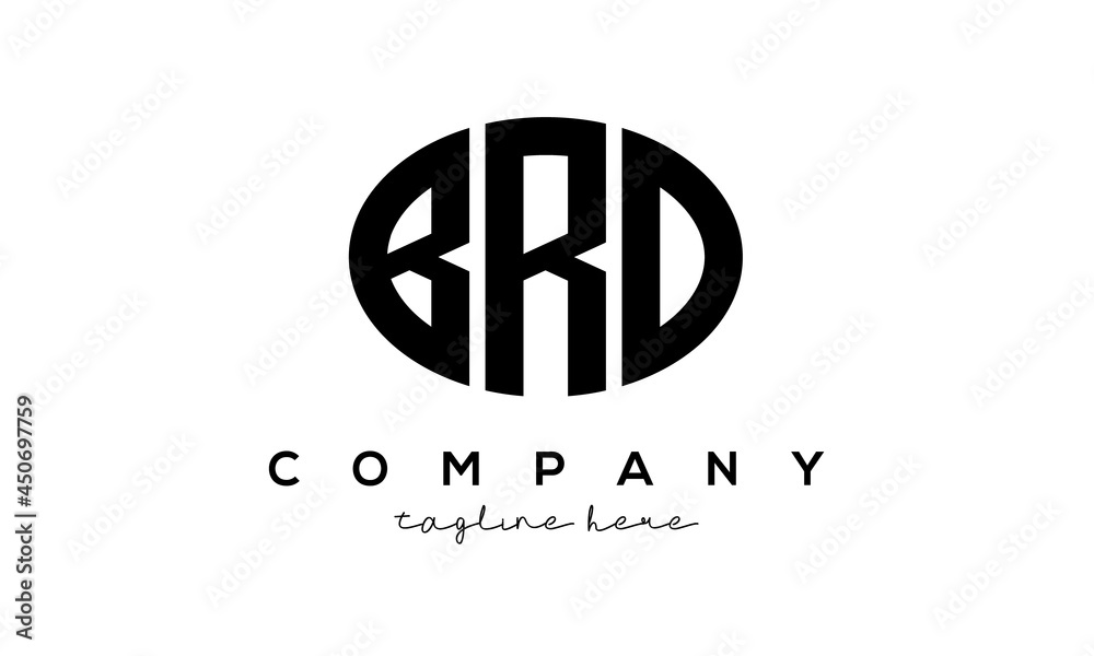BRD three Letters creative circle logo design