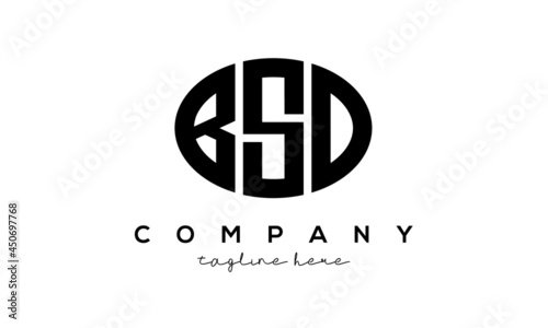 BSD three Letters creative circle logo design