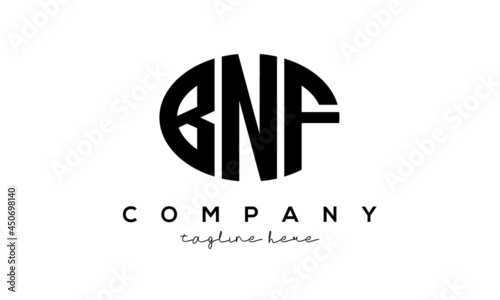 BNF three Letters creative circle logo design