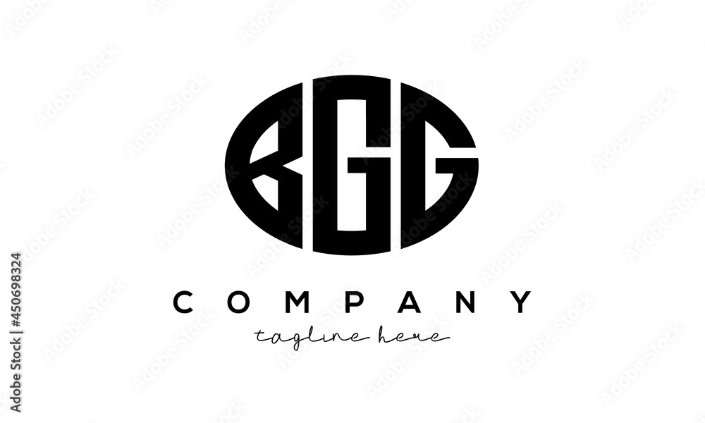 BGG three Letters creative circle logo design BGG three Letters creative circle logo design