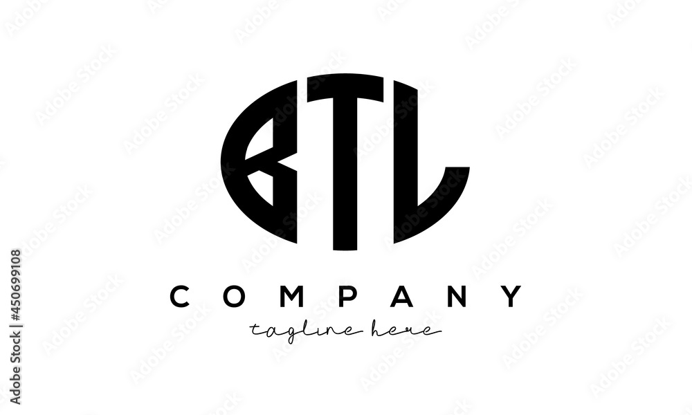 BTL three Letters creative circle logo design BTL three Letters creative circle logo design