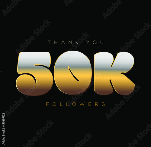 Thank You, 50k followers. thanking post to social media followers.