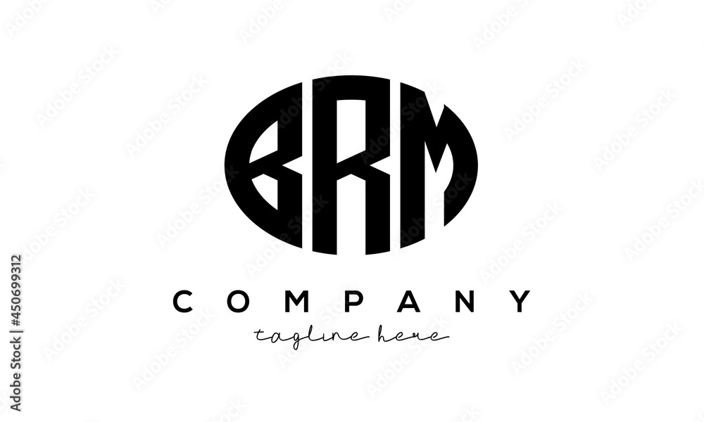 BRM three Letters creative circle logo design