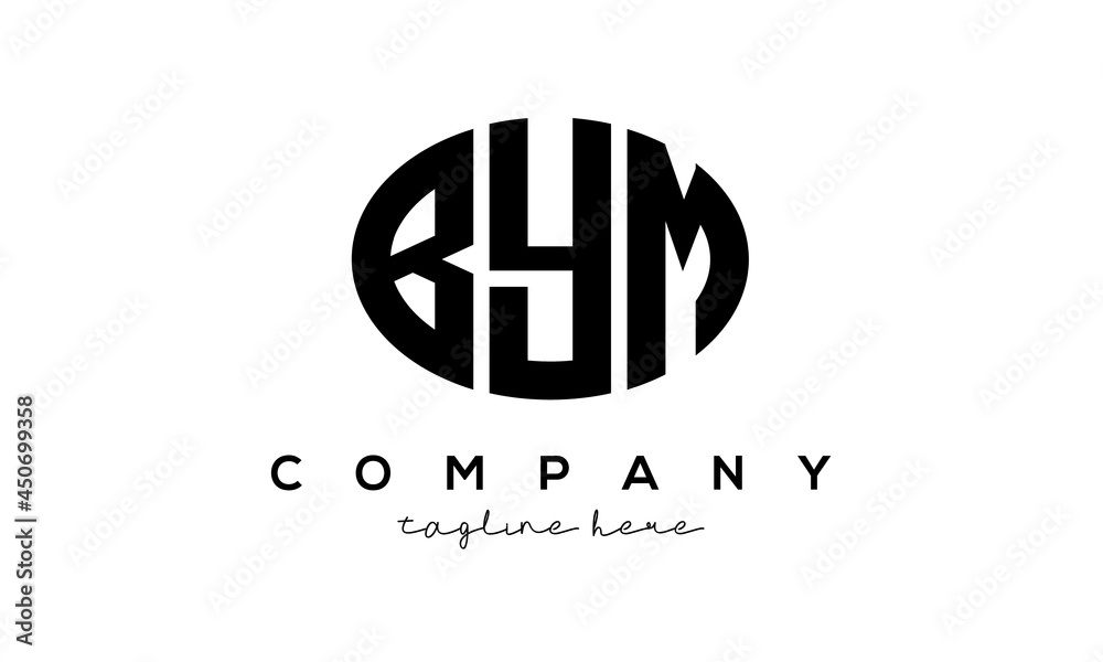BYM three Letters creative circle logo design