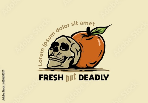 Fresh but deadly vintage illustration drawing