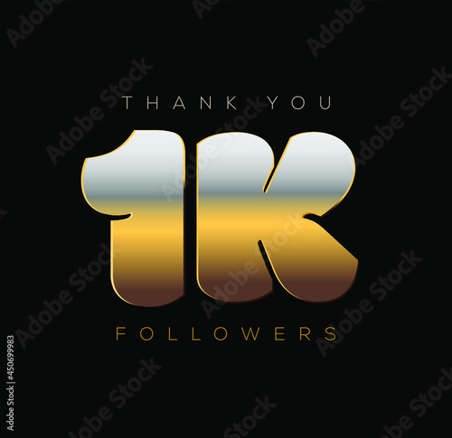 Thank You, 1k followers. thanking post to social media followers.