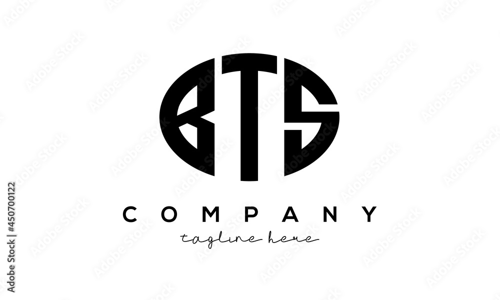 BS three Letters creative circle logo design