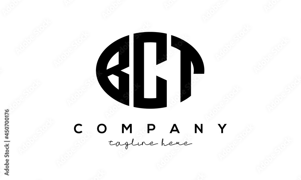 BCT three Letters creative circle logo design vector	