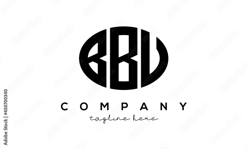 BBL three Letters creative circle logo design vector	