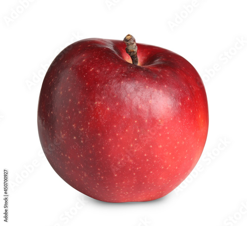 Delicious ripe red apple isolated on white