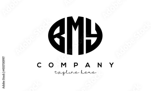 BMY three Letters creative circle logo design vector 