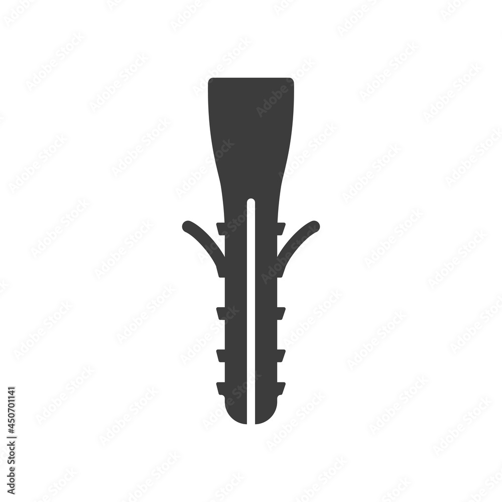 Dowel icon. Vector isolated on white Dowel icon. Vector isolated on white