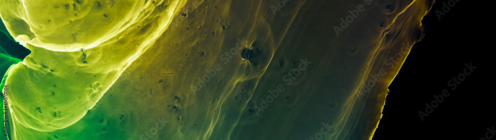 Obraz premium Alcohol black ink background. Transparent