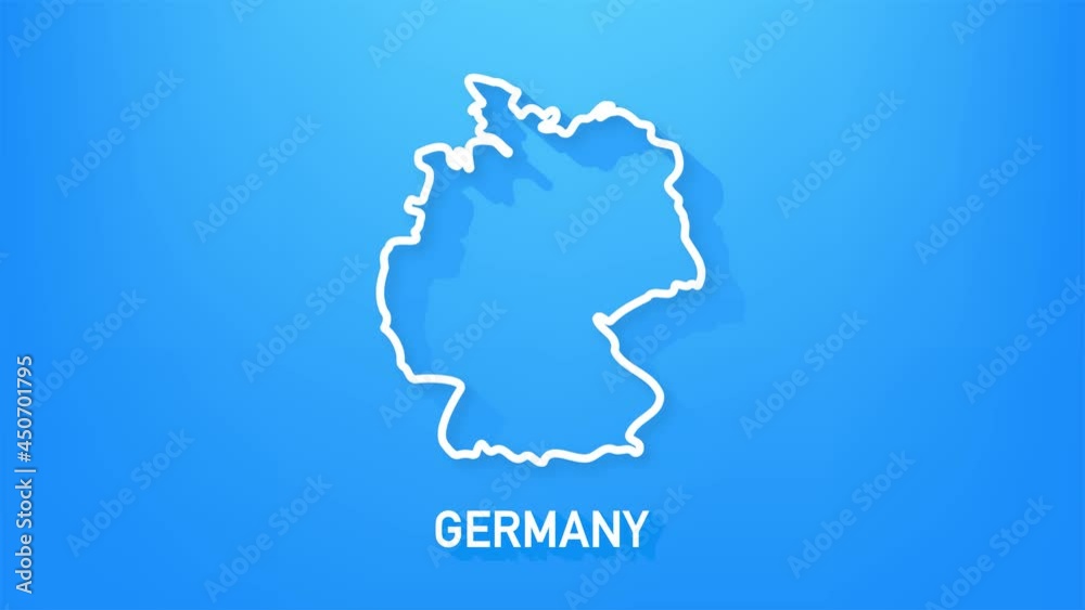 Germany map icon isolated on background. 4K Video motion graphic animation. Germany map icon isolated on background. 4K Video motion graphic animation.