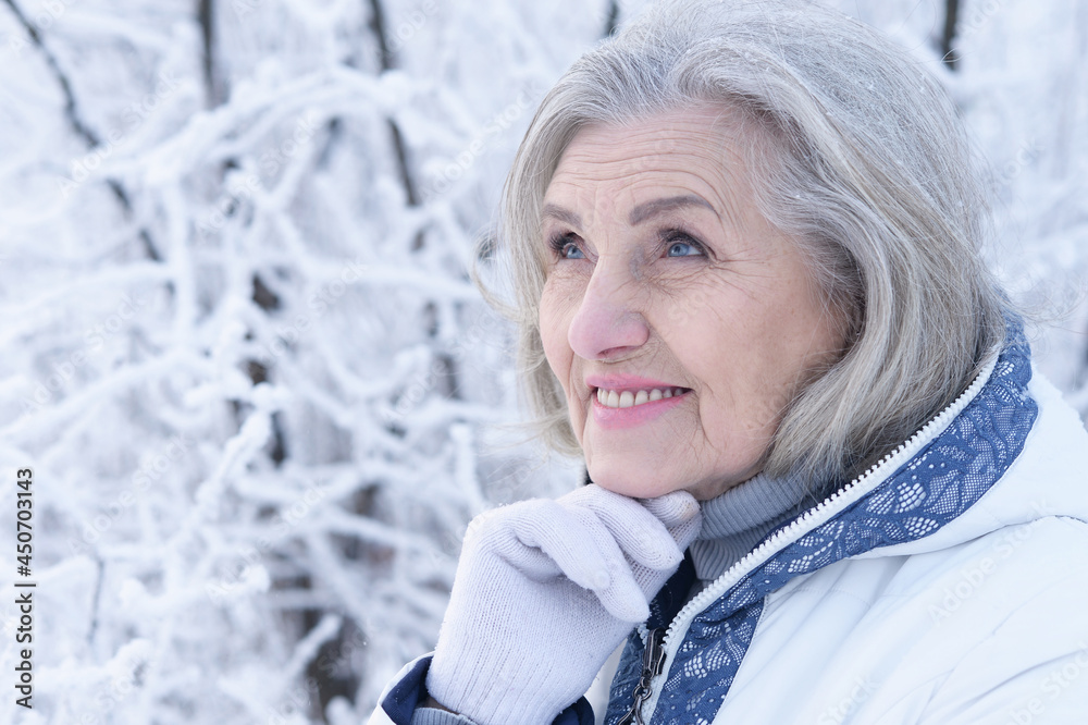 Close up portrait of happy beautiful senior woman Close up portrait of happy beautiful senior woman