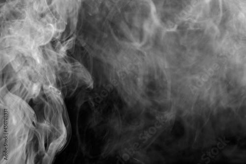 Smoke and Fog on Black Background