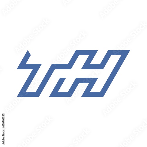 TH letter vector logo, monogram and initial shapes, modern and minimal design concept, logo, logotype elements for template.