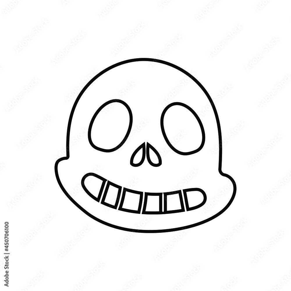 Fototapeta premium Scull vector icon set. Skeleton illustration symbol collection. halloween sign or logo.