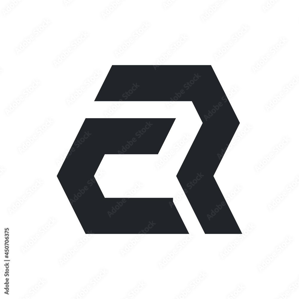 CR letter logo, modern and minimal design concept, logo, logotype element for template. CR letter logo, modern and minimal design concept, logo, logotype element for template.