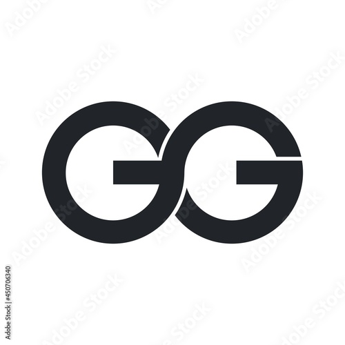 GG letter logo, modern and minimal design concept, logo, logotype element for template.