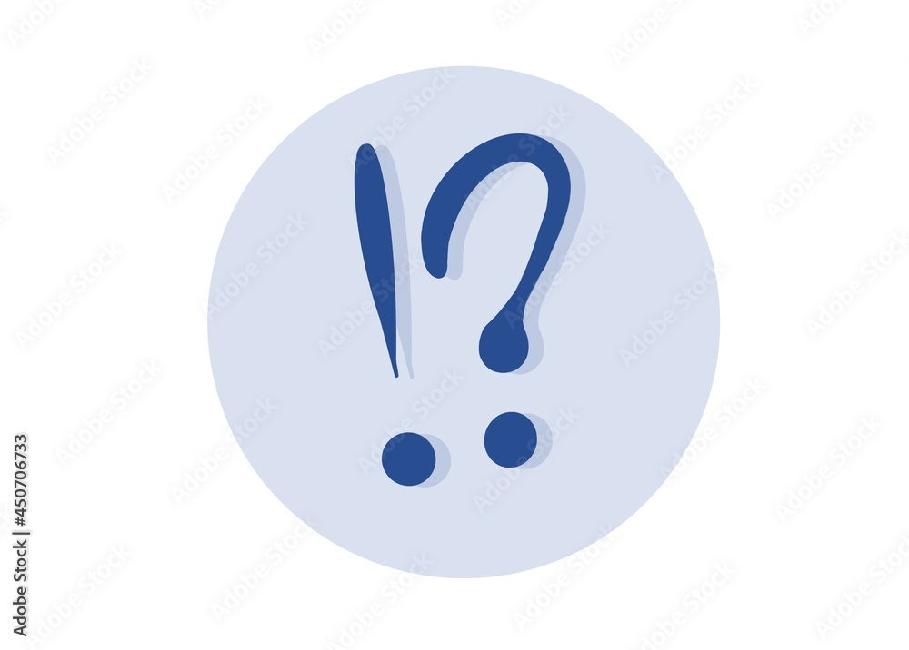 Fototapeta premium question mark exclamation isolated black lines 