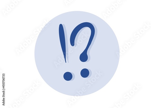 question mark exclamation isolated black lines 