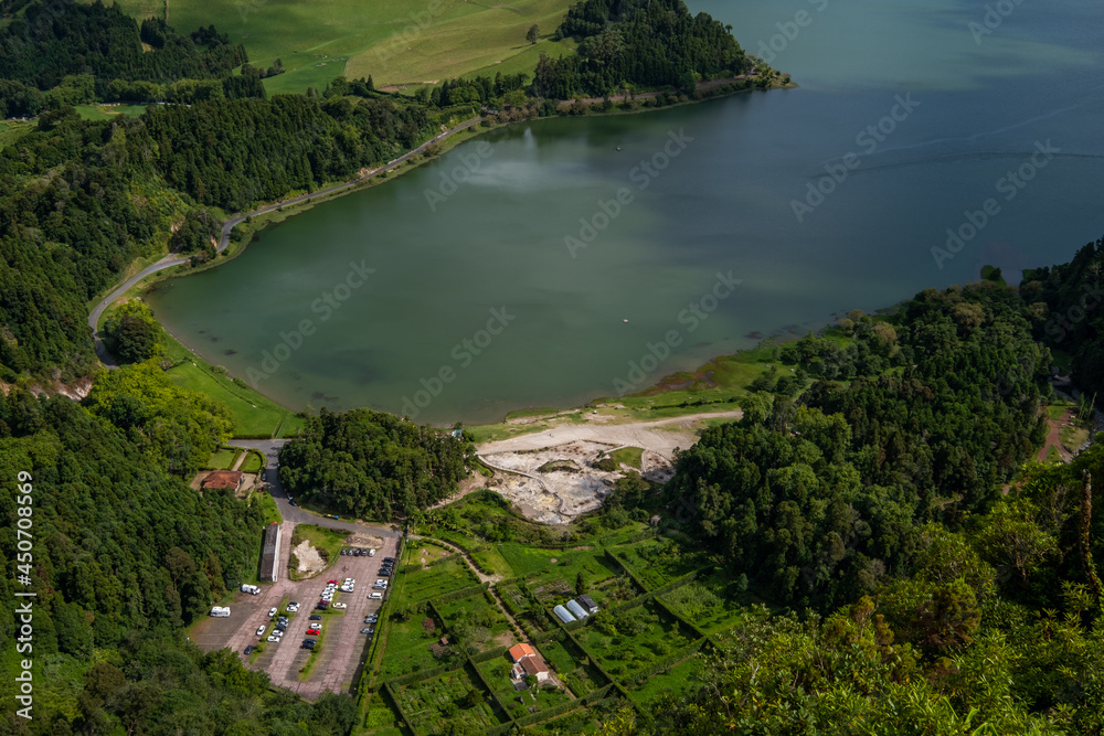 View over the Landscape of Furnas Lagoon - 