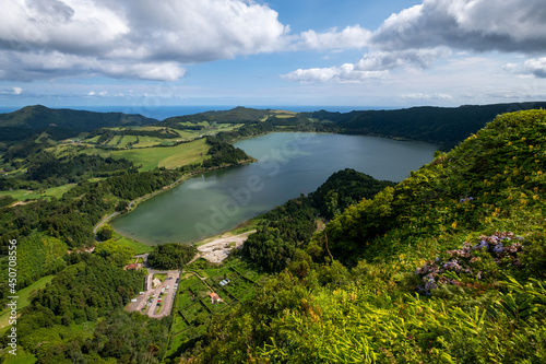 View over the Landscape of Furnas Lagoon - 