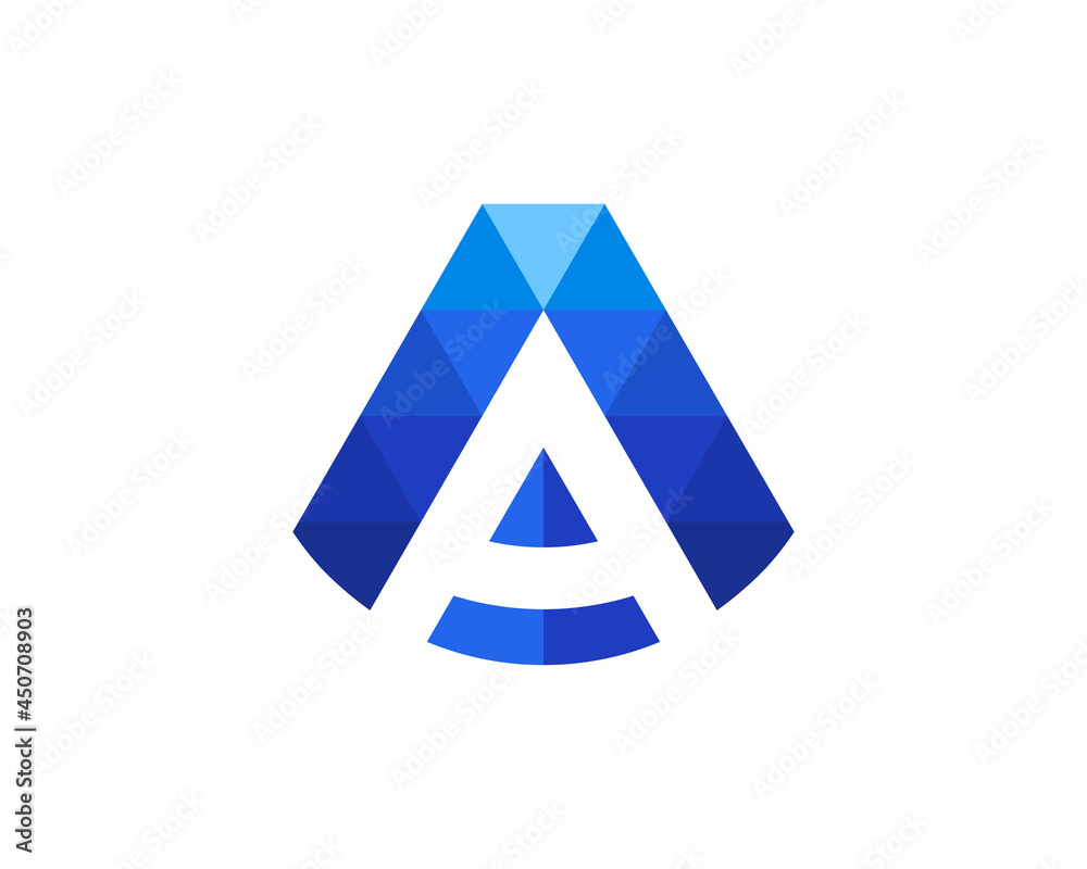 Letter 'A' triangle Letter 'A' triangle