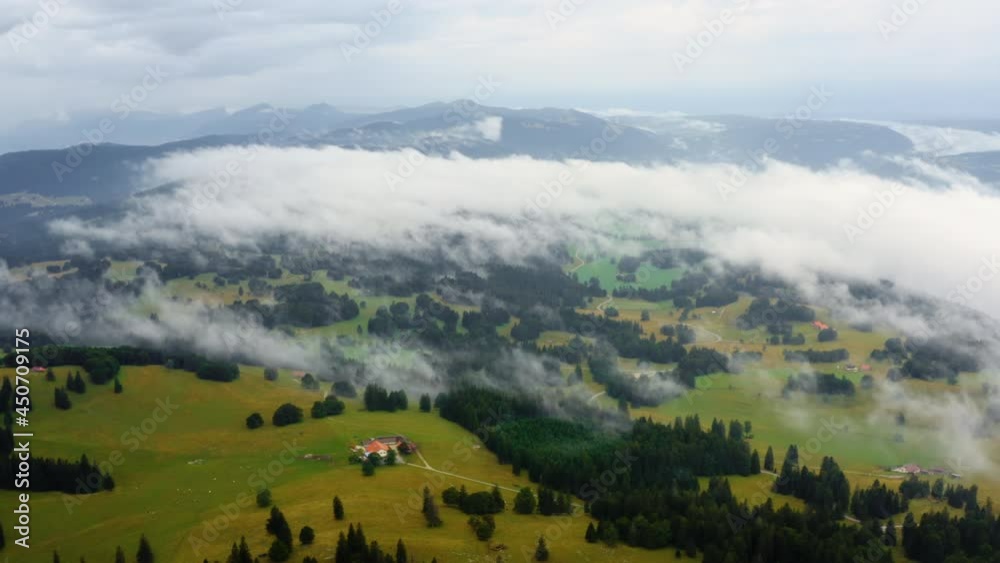 Aerial view of the Creux du Van in the Swiss Jura at sunrise. Aerial view of the Creux du Van in the Swiss Jura at sunrise.